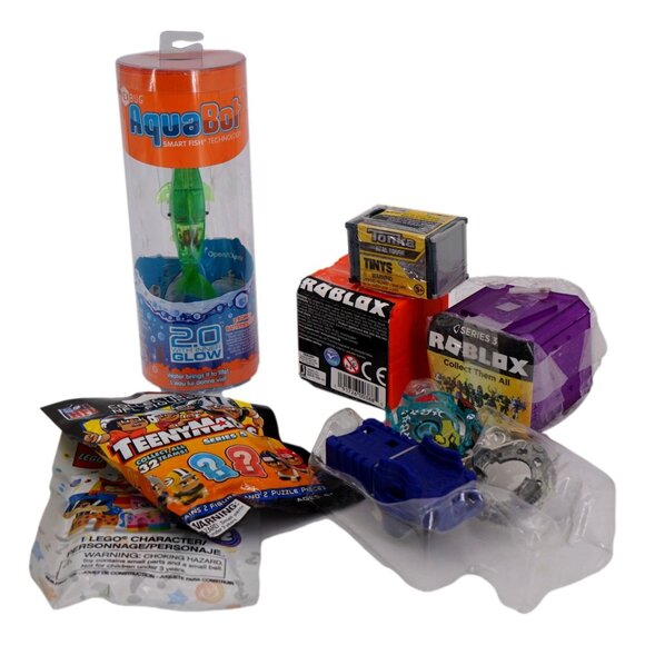 Mixed Toy Lot: Roblox Series 6 & 3 (Opened), Tonka Tinys, NFL TeenyMates Series
